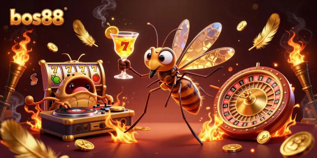 Engage with bos88 in an immersive casino scene featuring unique characters and vibrant game elements.
