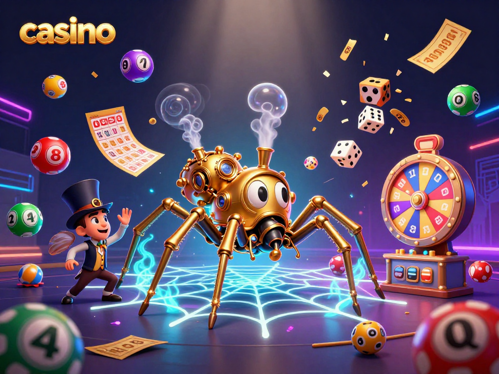 Catch exciting casino action with a trapped Victorian fly as a golden spider weaves a web of luck.