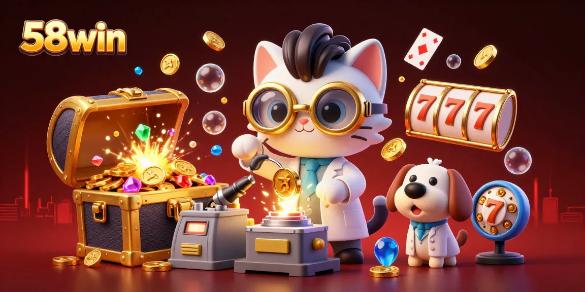 Engage with 58win's immersive gaming experience through this rich, dynamic illustration.