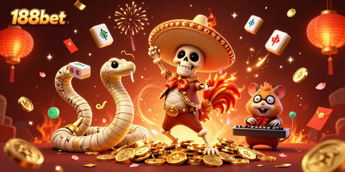 Experience thrilling wins with 188bet at a vibrant casino celebration featuring dancing mariachi and festive elements.