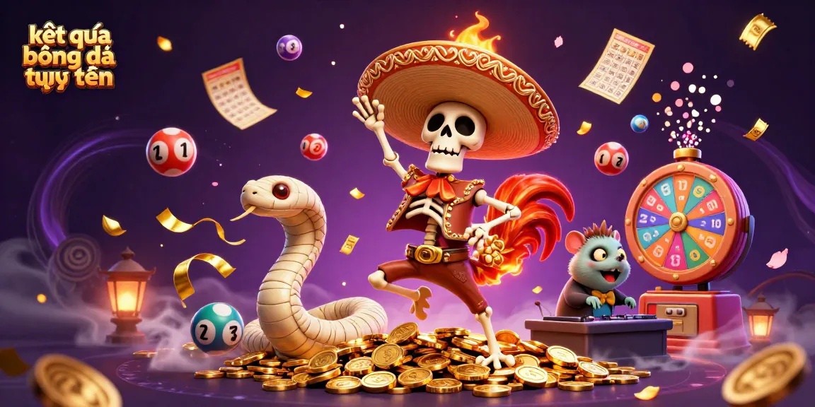 Experience the excitement of kết quả bóng đá trực tuyến as colorful lottery balls cascade in a dynamic 3D casino scene.