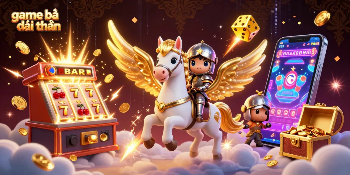 Experience exciting game bài đổi thưởng with vibrant casino elements and energetic characters.