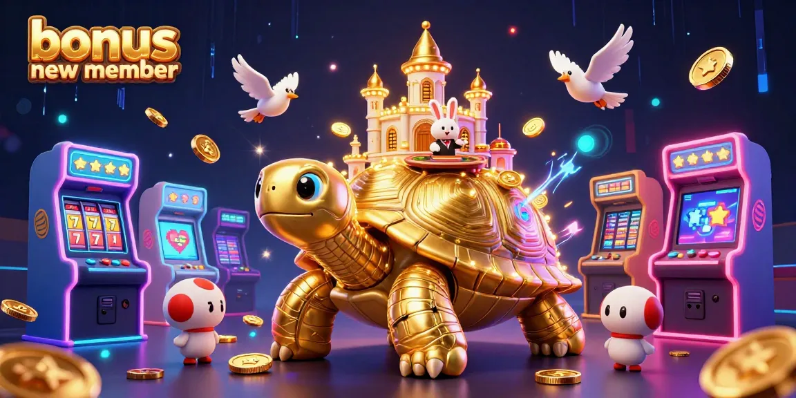 Experience thrilling gameplay with a bonus new member at our casino featuring vibrant slot machines.