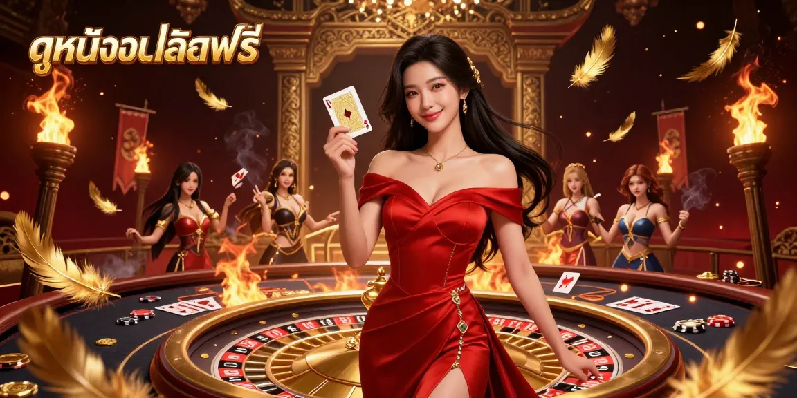 Experience ดูหนังออนไลน์ฟรี with this stunning 3D casino illustration featuring engaging elements of gambling.