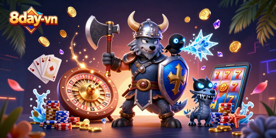 Engage in captivating gameplay at 8day-vn with exciting characters and casino elements.