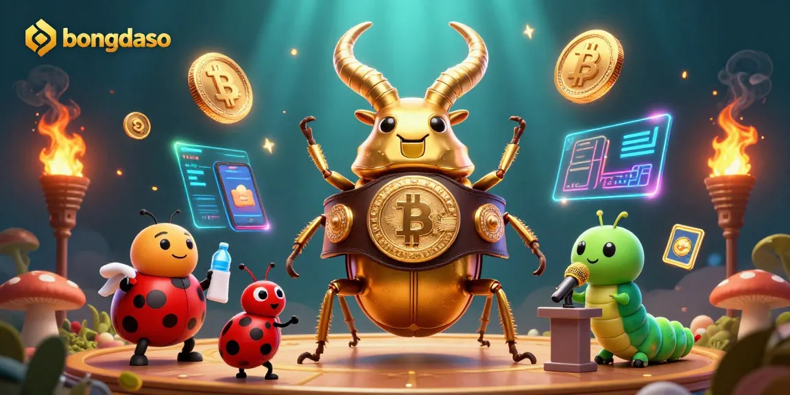 Bettors engage in action with bongdaso's vibrant casino-themed illustration featuring characters and crypto elements.