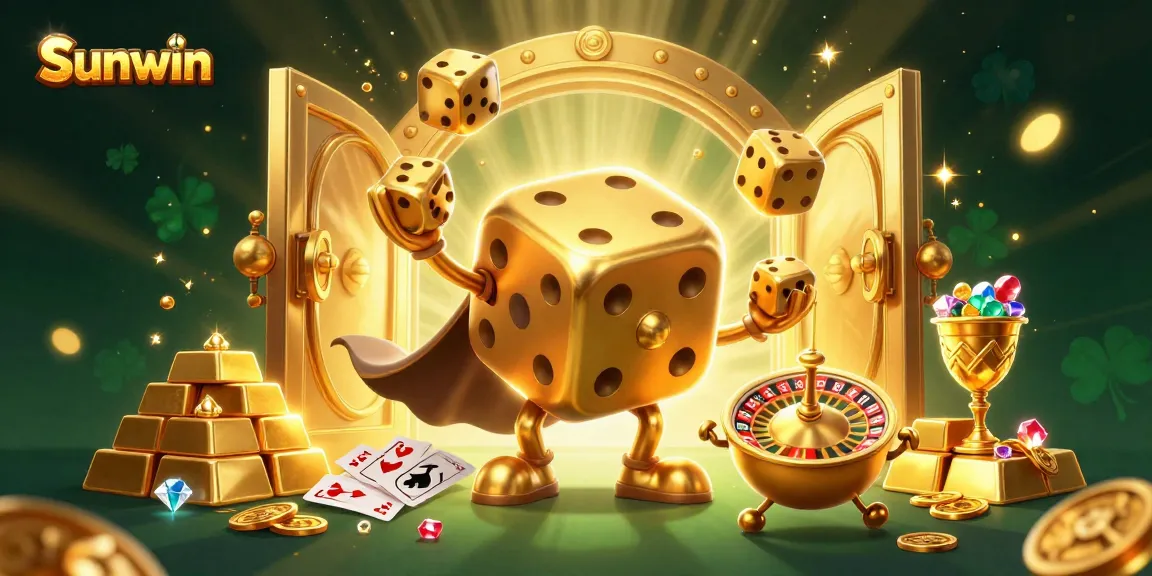 Experience thrilling wins with Sunwin's golden dice golem and casino treasures.