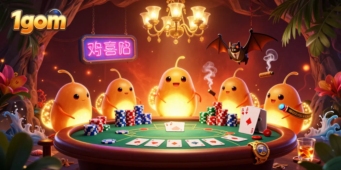 1gom team of glowworms enhancing a cave casino with unique lighting and rich poker elements