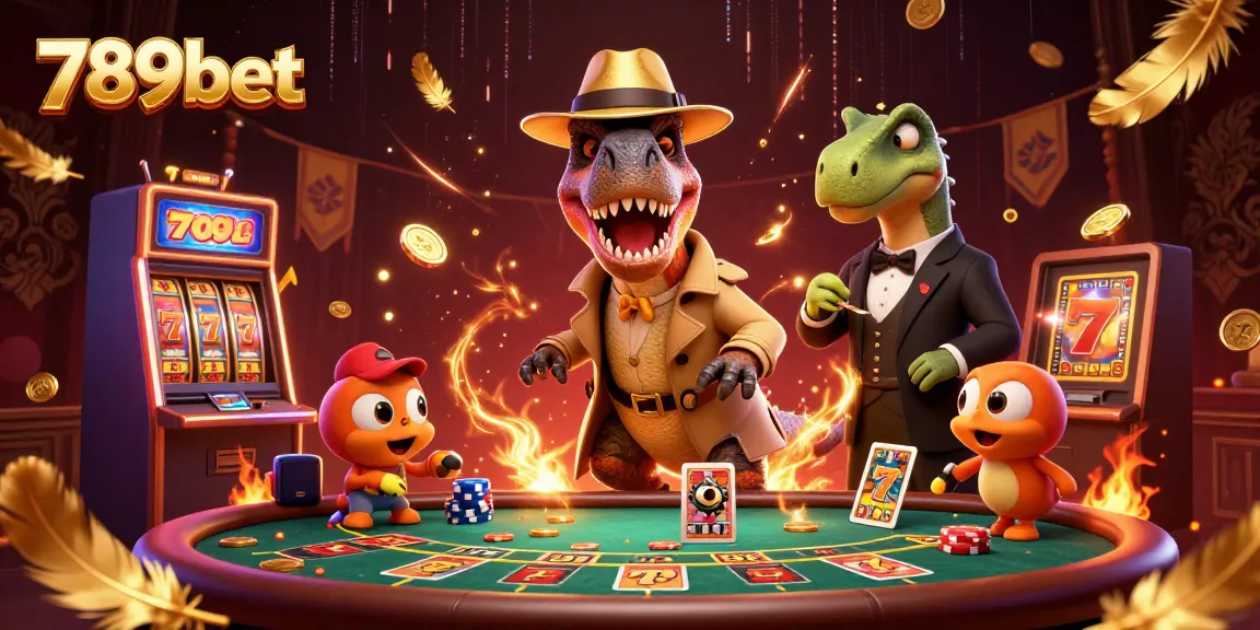 Experience thrilling gameplay with 789bet's vibrant casino scene featuring characters at the blackjack table.
