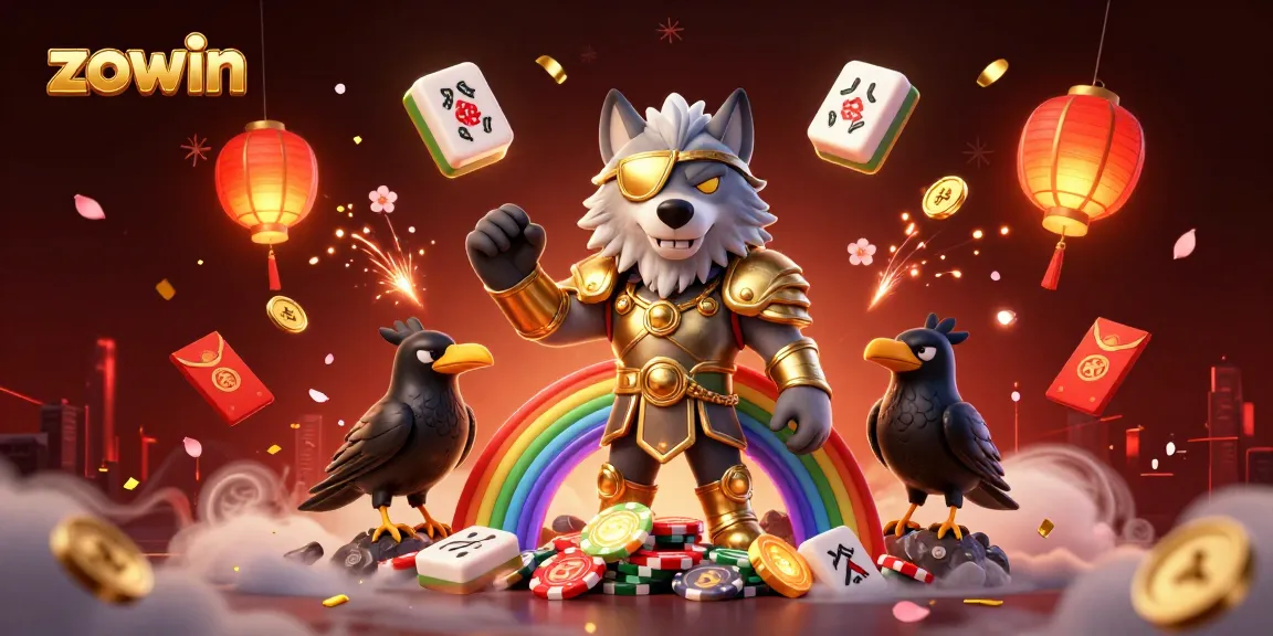 Zowin features an exciting Norse mythology-inspired 3D illustration full of casino elements, perfect for gambling enthusiasts.