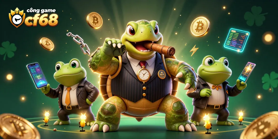Experience the excitement at cổng game cf68 with vibrant casino-themed 3D characters and dynamic elements.