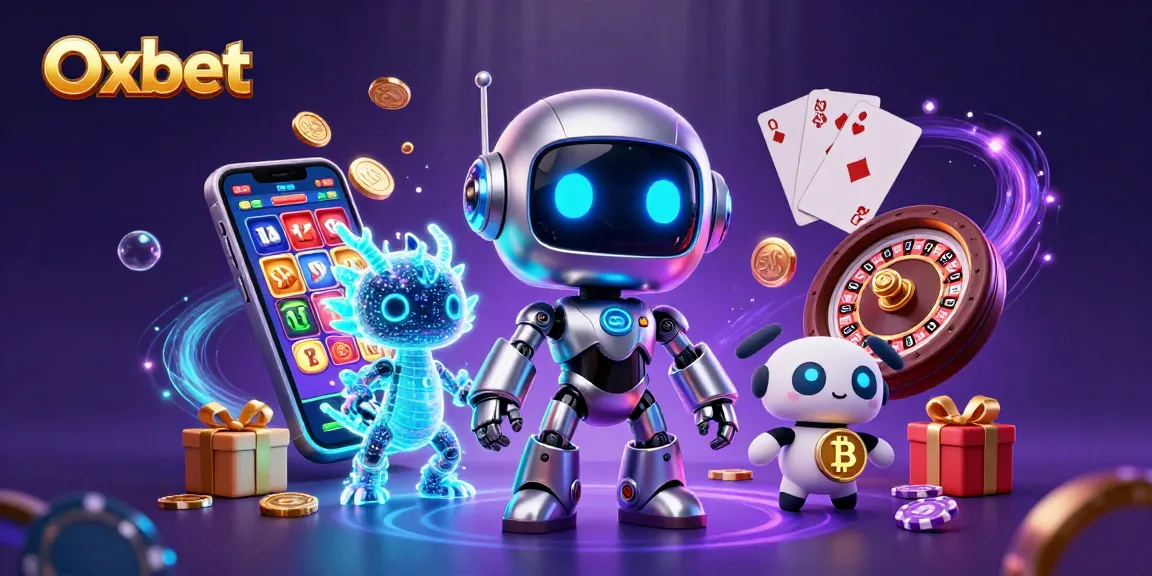 Experience thrilling gaming with Oxbet’s vibrant 3D casino scene featuring exciting slot games and crypto elements.