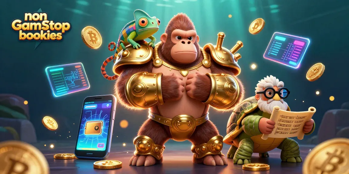 Engage with non GamStop bookies as a gorilla king, chameleon spy, and wise tortoise explore an underwater world.