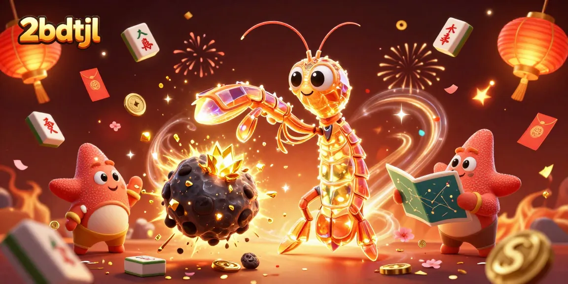 Engage in thrilling gameplay with 2bdtjl as an epic mantis shrimp battles for gems and fortune.